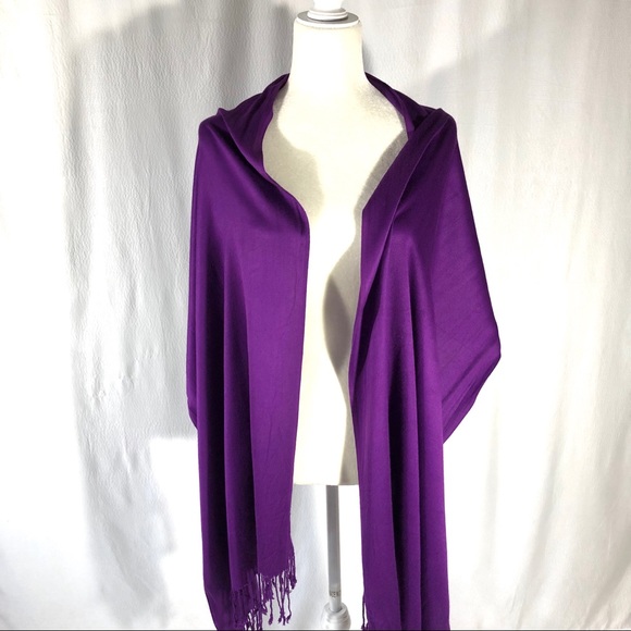 Accessories - Long Solid Purple Scarf/Wrap